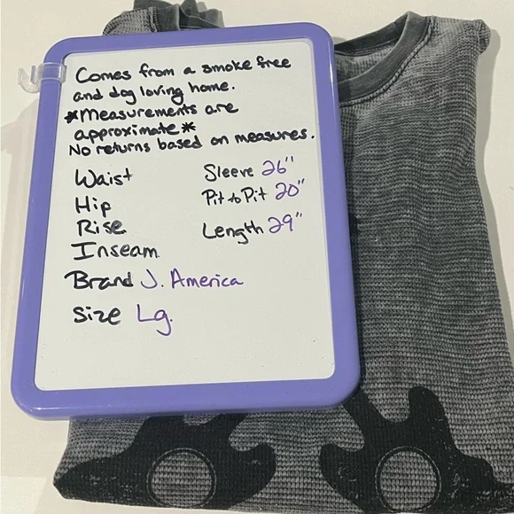 Nashville Gray Burnout Long Sleeve Shirt size L - Picture 4 of 7